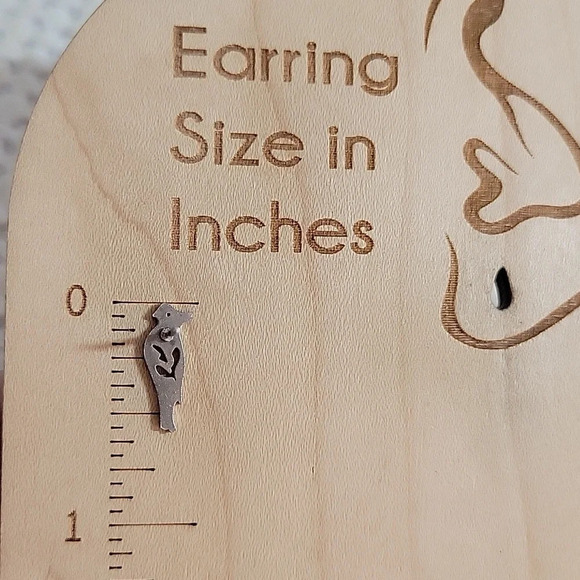 EXOTIC BIRD STUD EARRINGS, Choice of Color - Picture 5 of 6